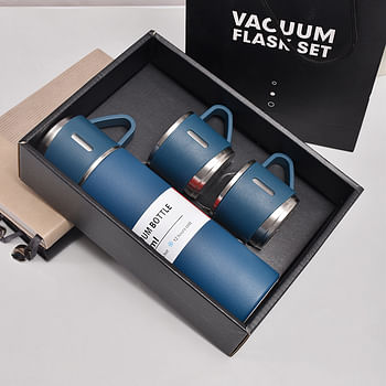 Stainless Steel Vacuum Flask Gift Set Office Business Style Thermos Bottle Outdoor Hot Water Thermal Insulation Couple Cup 500ml random color