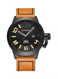 Curren 8270 Water Resistant Analog Watch for Men - Brown and Black