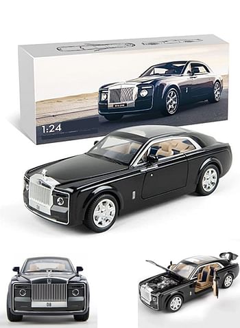 Diecast Luxury Coupe Model Collectable Toy Car | Pull Back Wheels Simulation 1:24 | Sound & Light