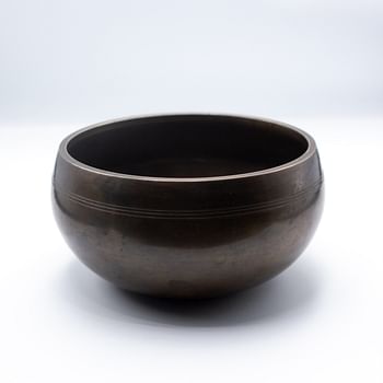Antique Himalayan Singing Bowl with a traditional wooden striker | Meditation Bowl | Music Therapy | Handcrafted in Nepal for Healing and Mindfulness - used during Meditation, Yoga, Prayer