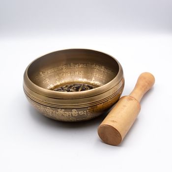 Authentic Himalayan Vajra Singing Bowl Single Set Handcrafted in Nepal (448 grams) Includes Traditional Wooden Striker – Ideal for Healing, Mindfulness, Meditation, and Yoga