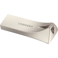 سامسونج بار بلس محرك فلاش USB 3.1 Gen Technology محرك فلاش 128 جيجابايت وسرعة 400 ميجابايت/ثانية باللون الفضي الشمبانيا