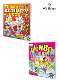 حزمة من 2 وي هابي كتاب التلوين والأنشطة الجامبو -2، أنشطة تعليمية وممتعة للأطفال الذين يعانون من تحديات مختلفة ورسومات وألعاب ممتعة