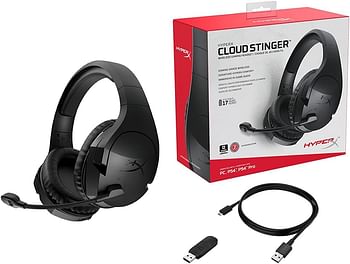 HyperX Cloud Stinger Wireless, Gaming Headset for PC & PS4 & Xbox One, 17 x 12 x 7 cm - Black