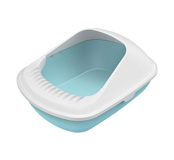 Open Cat Toilet Anti-Spattering Toilet Blue - 56x42x26.5cm