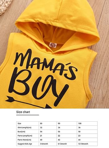 Mamas Boy Yellow Hoody Black Shorts Summer Suit Newborn Baby Clothes Printed Short Sleeve Dress Birthday Gift 3 to 6 Months