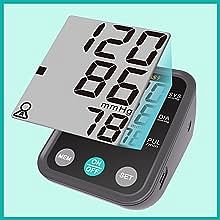 Blood Pressure Monitor Fully Automatic Digital Large Display And Adjustable Arm-Cuff Comes With Micro USB Port Black Color