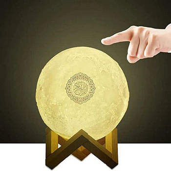 Muslim Quran Speakers with Bluetooth, Night Light, Wireless, Moon, App Control, Islam Speaker, Quran, Touch Lamp Player, 3D