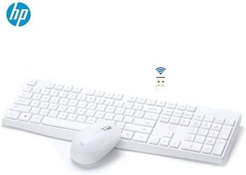 HP Wireless USB Keyboard and Mouse Combo CS10 - White .