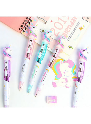 24 Pieces Unicorn Light Pen Stationary LED Writing Ballpoint