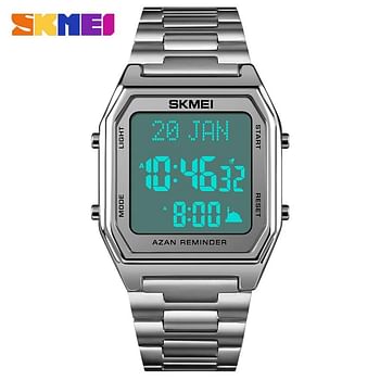 SKMEI 1763 Men's Watch Muslim Qibla Clock LED Chronograph Man Digital Watches Waterproof Male Wristwatch Relojes  Para Hombre.