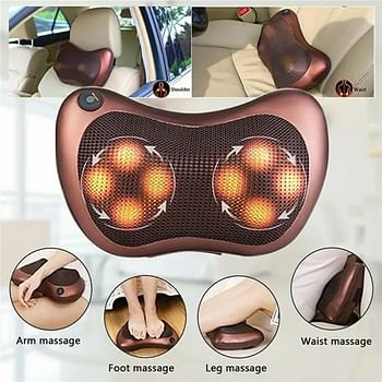 Multifunction Home Car Electric Body Massager Pillow Infrared Acupressure Shiatsu Neck Pain Relief Massage Machine Tool