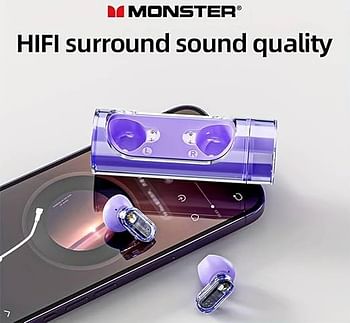 Monster Airmars XKT13 WIreless Gaming Headphones- Purple