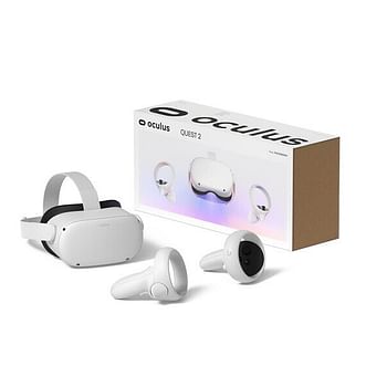 Oculus Quest 2 VR Headset 256GB 1832 x 1920 Resolution Per Eye (301-00351-02) White