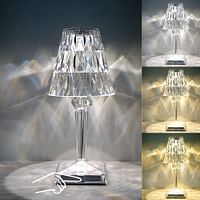 Generic Crystal Table Lamp  Touch Color Changing Light Lamp  for Bedroom, Living Room Office Bars Wedding.