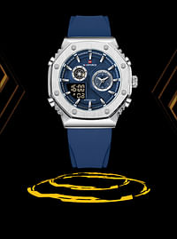 NAVIFORCE New Arrival 2023 NF9216T Casual Sport Men's Watch Digital Alarm Man Clock Durable Silicone Waterproof Luminous Men Quartz Wristwatches -  S/BE/BE
