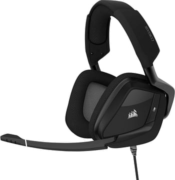 Corsair Void Elite RGB USB Gaming Headset (7.1 Surround Sound, iCUE RGB lighting, microfiber and memory foam ear pads, for PC, Xbox One, PS4, Switch and mobile devices) carbon