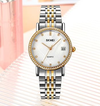 SKMEI 1830 Stainless Steel Band Zinc Alloy Dial Watches For Women .