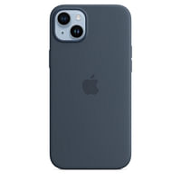 جراب سيليكون لهاتف iPhone 14 Plus  - أزرق
