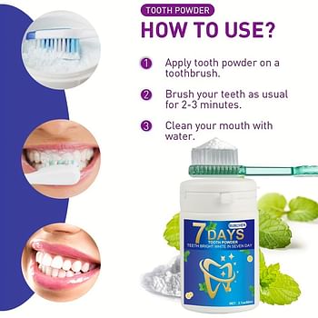 Mint Toothpaste Teeth Cleaning Toothpowder Teeth Whitening Powder, Tooth Cleaning & Whitening Teeth Powder - 80 g