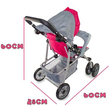 UKR Doll Stroller for kids,Baby Stroller Pushchair Toy Gift for Girls