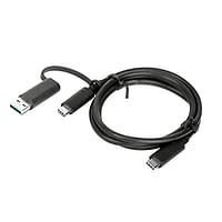 Lenovo Hybrid USB-C with USB-A Cable (4X90U90618) USB cable 1 m USB 3.2 Gen 1 (3.1 Gen 1) USB A/USB C USB C - Black