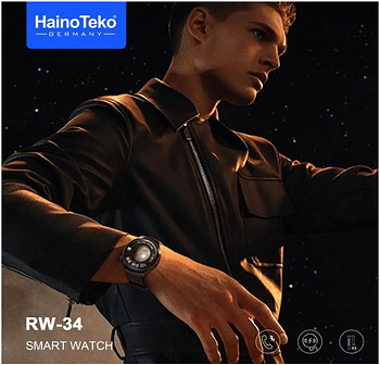 Haino Teko Germany RW-34 AMOLED Display Smart Watch with 3 Pair Strap For Men