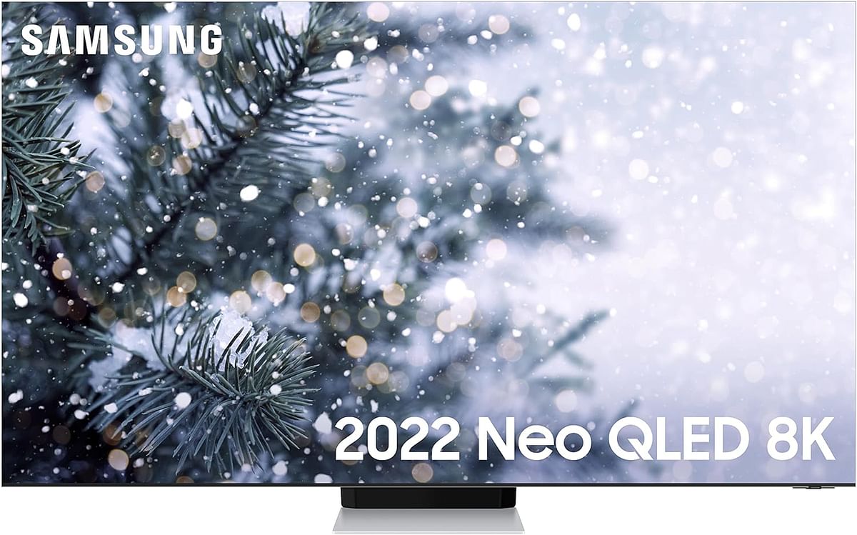 تلفزيون سامسونج الذكي 85 بوصة QN900B نيو كيو ال اي دي 8كي 2022- تقنية مصفوفة الصور الحقيقية 8كي وشاشة لا متناهية مضادة للانعكاس، عرض ألعاب واسع النطاق