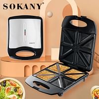 Sokany KJ-127 Houselin Electric Panini Press Grill and Sandwich Maker , Healthy Ceramic Nonstick Plates
