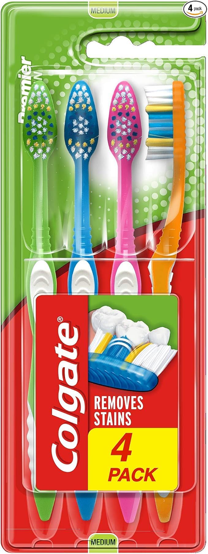 Colgate Toothbrushes Pack of 4 - One Size - Multicolored