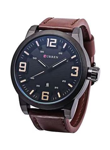 Curren 8241 Men's Water Resistant Quartz Analog Watch - 50mm - Brown