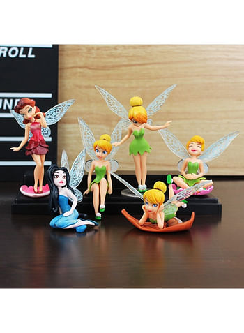 We happy Fairy Doll Inspired 6 PCs Action Figure Model Toys Collectables Pretend Play Set Perfect for Home Office and Cake Decor