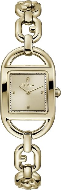 Furla Watches Women's WW00026008L2 Quartz Dress Watch with Stainless Steel Strap Gold