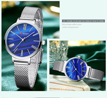 CURREN 9076 Original Brand Stainless Steel Band Wrist Watch For  Women  With  Box .