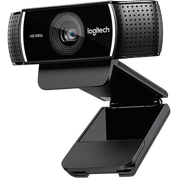 لوجيتك برو ستريم كاميرا ويب 1080 بكسل لدفق الفيديو عالي الدقة والتسجيل بدقة 1080 بكسل 30 إطارًا في الثانية (960-001211) أسود