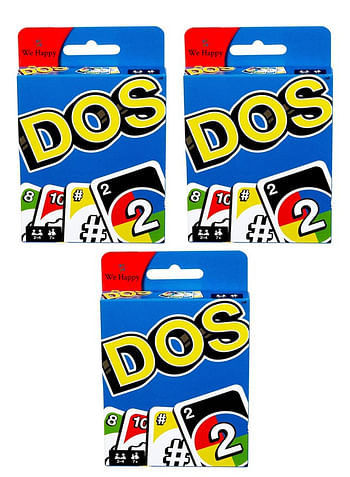 Pack of 3 We Happy DOS Interactive Indoor Family Card Game Fun Activity Toy