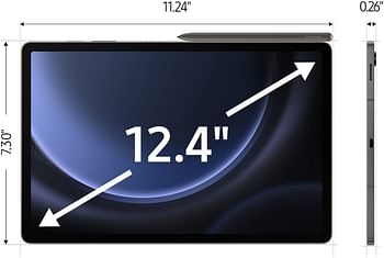 سامسونج جالاكسي تاب S9 FE+ (SM-X610) رام 6 جيجابايت، سعة تخزين 128 جيجابايت (واي فاي فقط) - رمادي