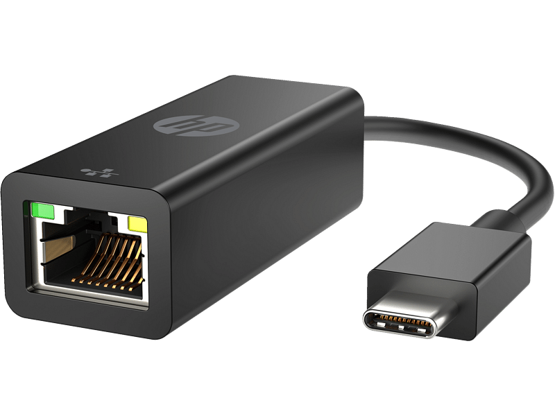 HP RTL8153-03 USB-C to RJ45 Adapter - Black