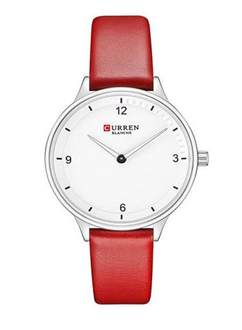 Curren 9039 Women Waterproof Wrist Watch Red