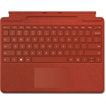 لوحة مفاتيح Microsoft Surface Pro Signature مع قلم رفيع 2 (8X6-00021) أحمر الخشخاش