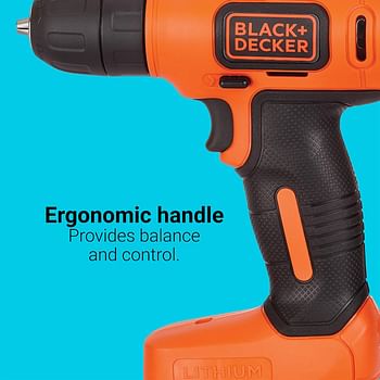 Black+Decker 8V Max Cordless Drill + 43 PC Home Decor Project Kit (BDCD8HDPK)