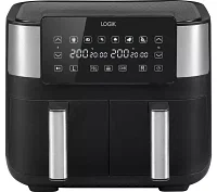 LOGIK L72AFB23 Air Fryer – Black & Silver 7.6 liters (3.6 liters + 3.6 liters)