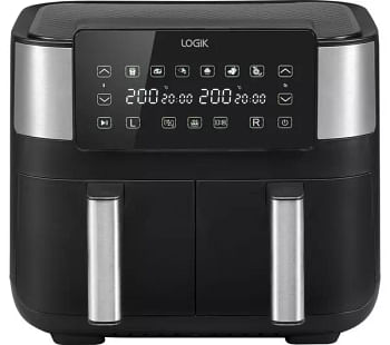 LOGIK L72AFB23 Air Fryer – Black & Silver 7.6 liters (3.6 liters + 3.6 liters)