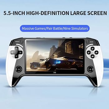 X9 Handheld Game Console 1500mAh 5.5-inch IPS HD screen Support Duo Play GB GBA GBC games