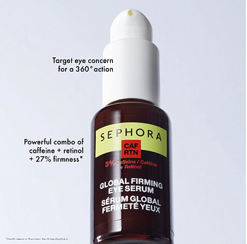 SEPHORA COLLECTION Firming Eye Serum with Retinol and Caffeine & Vegan, Clean + Planet Positive