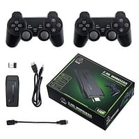 M8 Game Stick,4K Game Console with 2 2.4G Wireless Gamepads