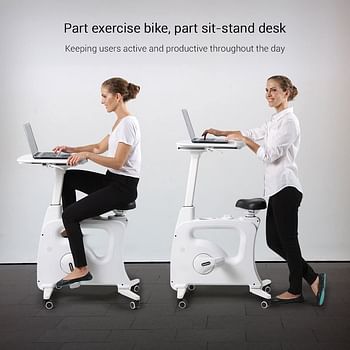 Lyftrack Desk Exercise Bike - White
