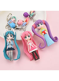 3 Pieces Sailor Moon Action Figures Key Rings Set Mini Figures For Kids Birthday Cartoon Gift Theme Party Supplies Comes in Assorted Colors