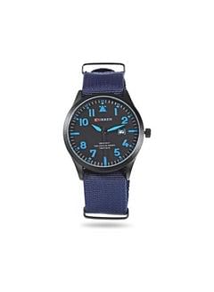 Curren 8268 Canvas Quartz Watch For Men Blue / Black