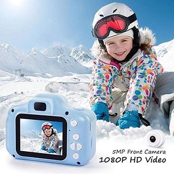 عبقرية يونسي الاطفال كاميرا 1080 وعاء كاميرا للأطفال الأطفال كاميرات الفيديو الرقمية للفتيات عيد ميلاد لعبة هدايا 3-12 سنة (الأزرق)